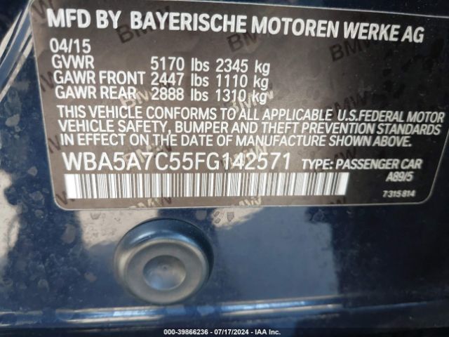 WBA5A7C55FG142571 BMW 528i Xdrive