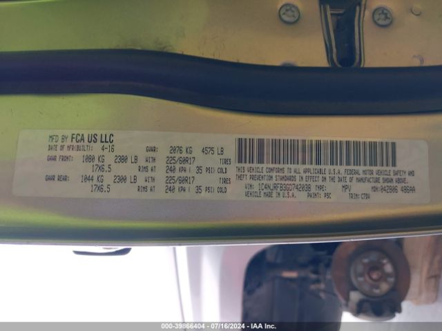1C4NJRFB3GD742038 Jeep Patriot Latitude