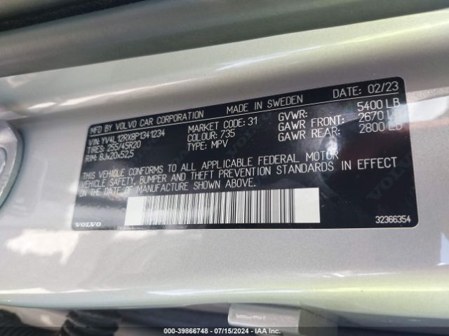 YV4L12RX8P1341234 Volvo Xc60 B5 Ultimate Dark Theme
