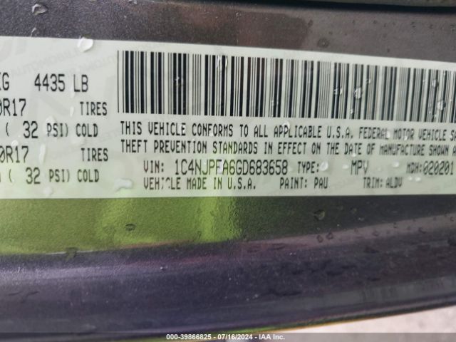 1C4NJPFA6GD683658 Jeep Patriot High Altitude Edition