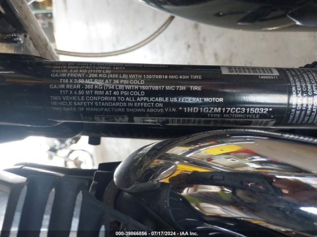 2012 HARLEY-DAVIDSON FLD 1HD1GZM17CC315032 Photo 9