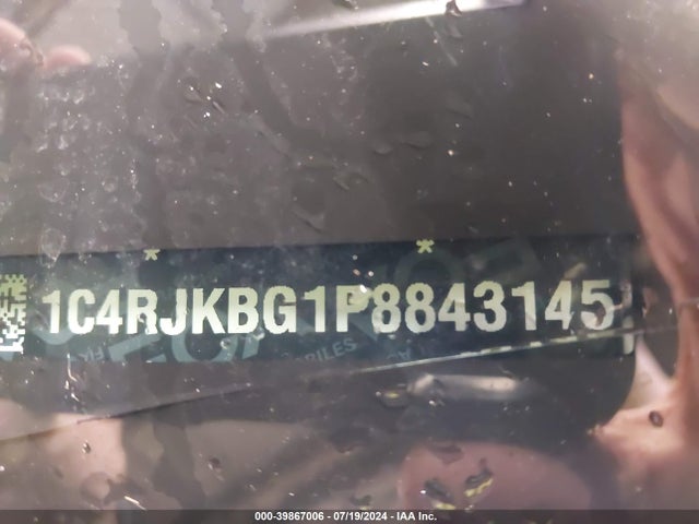 1C4RJKBG1P8843145 Jeep Grand Cherokee L Limited 4x4