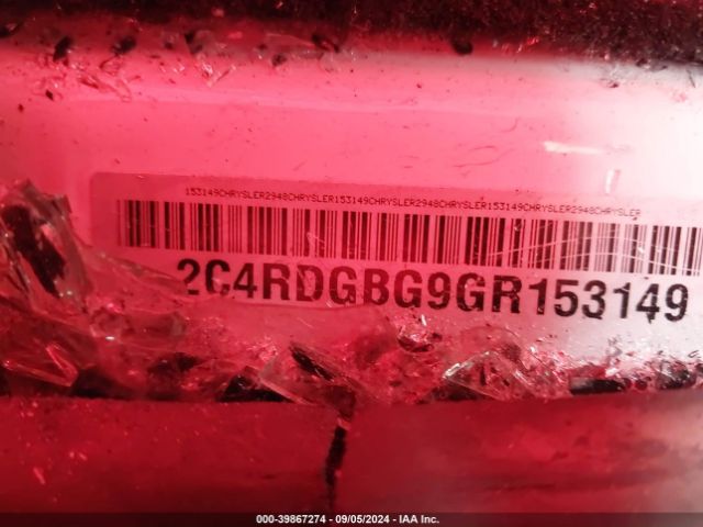 2C4RDGBG9GR153149 Dodge Grand Caravan Se Plus