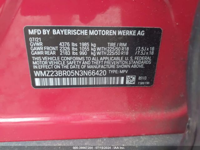 WMZ23BR05N3N66420 Mini Countryman Cooper