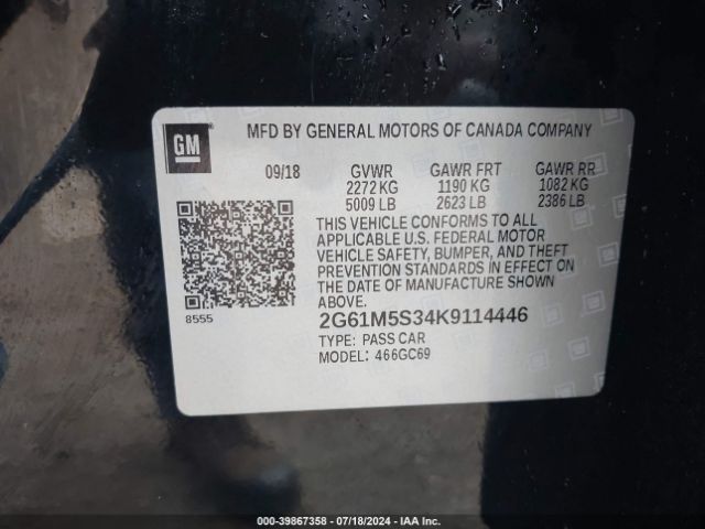 2G61M5S34K9114446 Cadillac XTS LUXURY