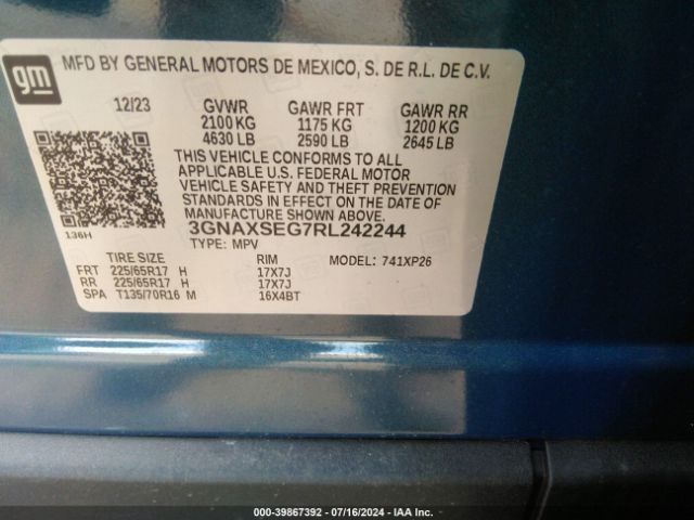 3GNAXSEG7RL242244 Chevrolet EQUINOX LS