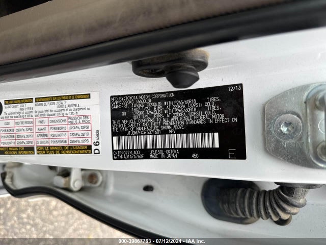 Lexus GX 2014 JTJBM7FX3E5071601 Image 9