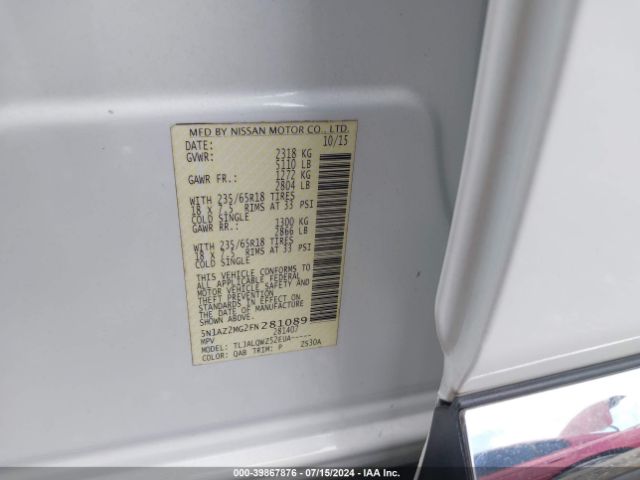5N1AZ2MG2FN281089 Nissan MURANO SV