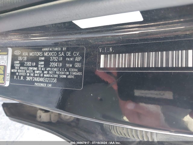 KIA Forte Lxs 2019 3KPF24AD4KE021358 Image 9