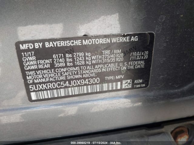 5UXKR0C54J0X94300 BMW X5 Xdrive35i