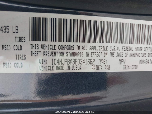 1C4NJPBA8FD341682 Jeep Patriot Altitude Edition