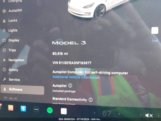 2022 TESLA MODEL 3 5YJ3E1EA3NF193677 Photo 6