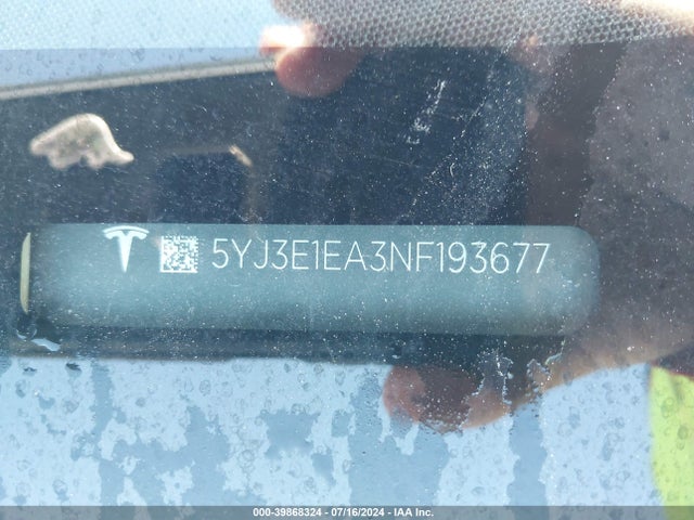 2022 TESLA MODEL 3 5YJ3E1EA3NF193677 Photo 8