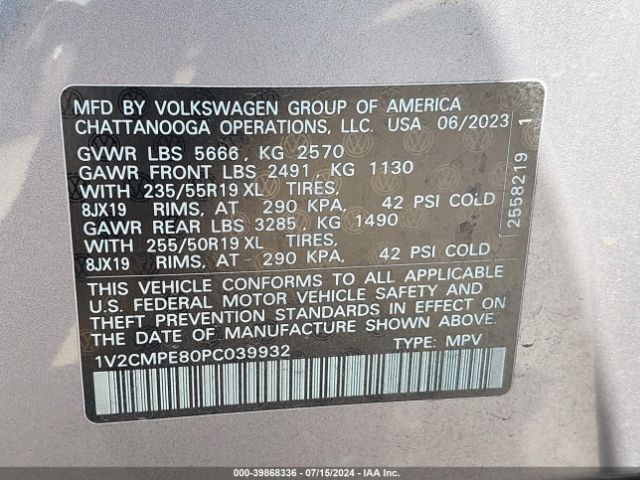 1V2CMPE80PC039932 Volkswagen ID.4 PRO