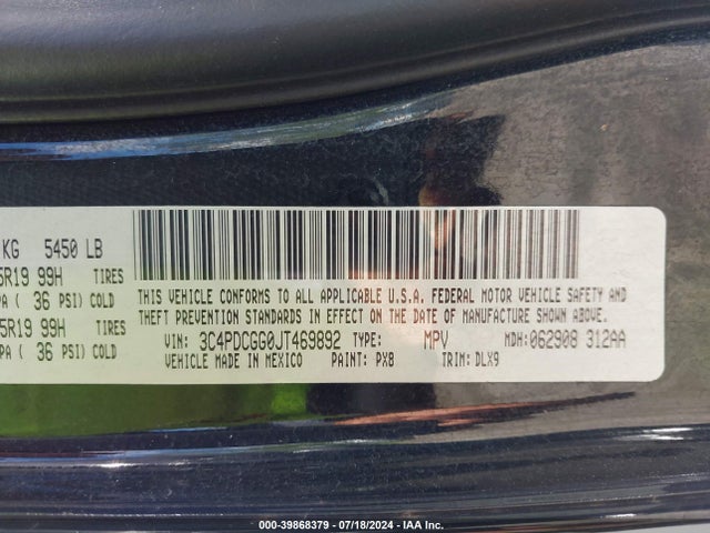 Dodge Journey Crossroad 2018 3C4PDCGG0JT469892 Image 9