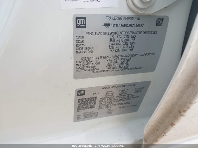 GMC Sierra 1500 Pro 2024 1GTUUAED2RZ150627 Image 9