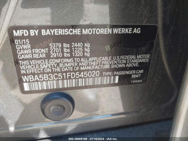 WBA5B3C51FD545020 BMW 535i Xdrive