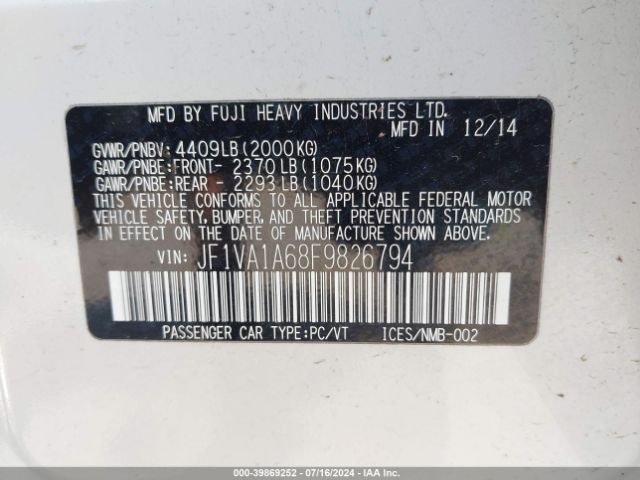 JF1VA1A68F9826794 Subaru WRX