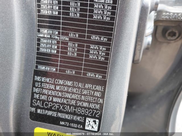 SALCP2FX3MH889272 Land Rover Discovery Sport Se