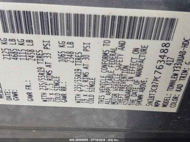 5N1BT3CB7PC763488 Nissan Rogue Sl Intelligent Awd