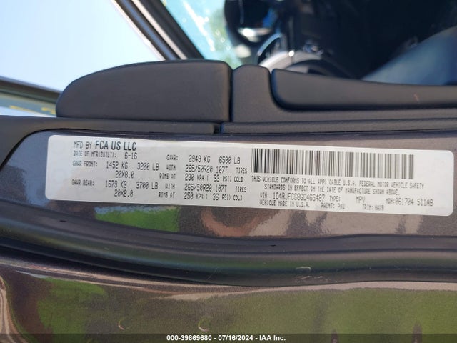 1C4RJFCG8GC465487 Jeep Grand Cherokee High Altitude