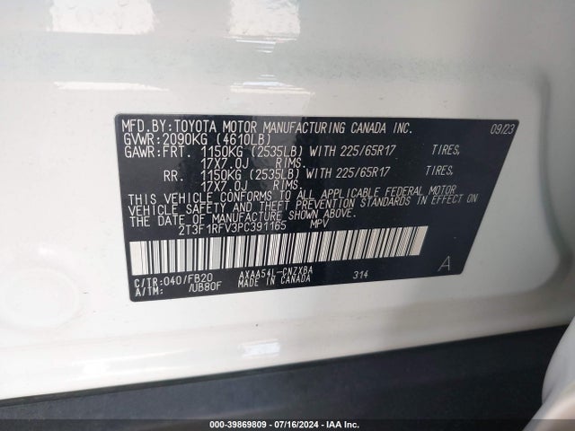 Toyota RAV4 LE 2023 2T3F1RFV3PC391165 Image 9