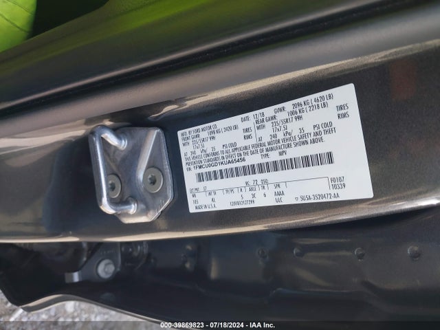 Ford ESCAPE SE 2019 1FMCU0GD1KUA65456 Image 9