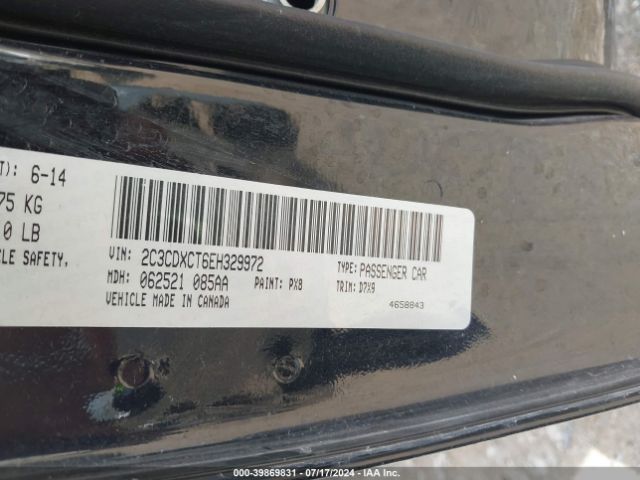 2C3CDXCT6EH329972 Dodge CHARGER R/T