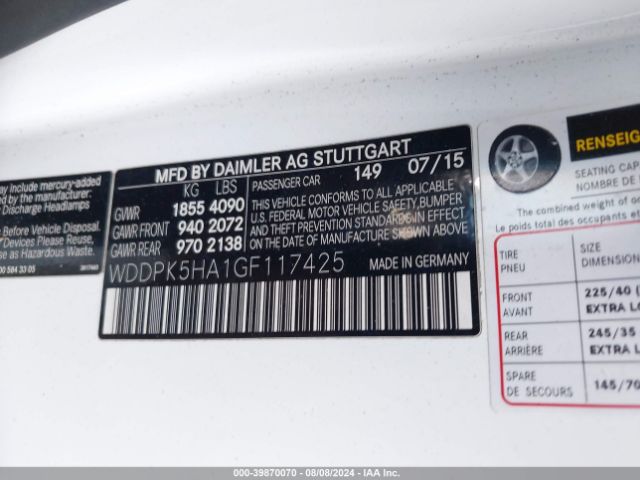 WDDPK5HA1GF117425 Mercedes-Benz SLK 350