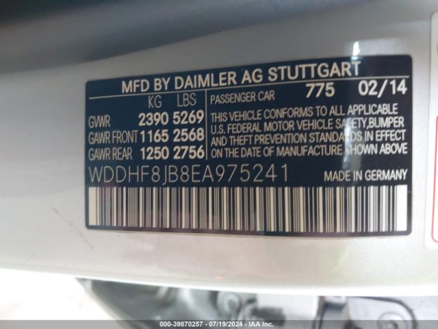 WDDHF8JB8EA975241 Mercedes-Benz E 350 4matic