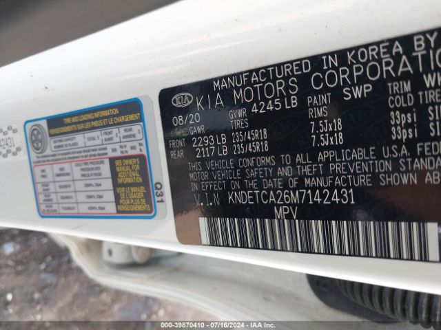 KNDETCA26M7142431 KIA Seltos Sx Turbo