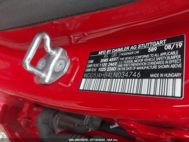 WDD5J4HB4LN034746 Mercedes-Benz CLA 250 4MATIC