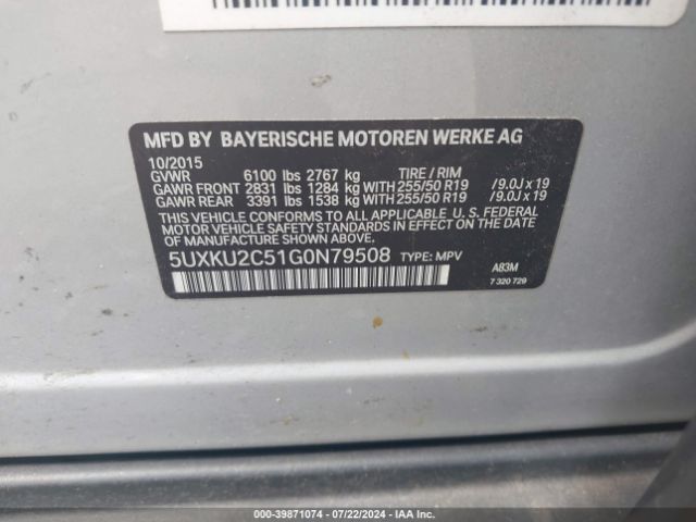 5UXKU2C51G0N79508 BMW X6 Xdrive35i