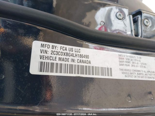 2020 DODGE CHARGER 2C3CDXBG4LH186490 Photo 8