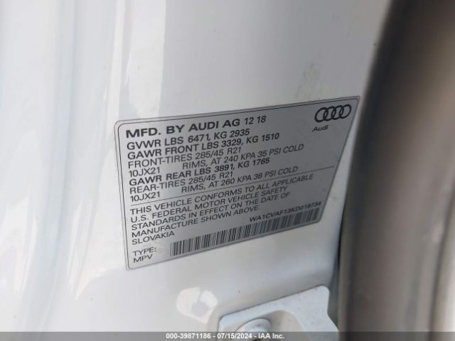 WA1CVAF13KD019734 Audi Q8 55 Premium
