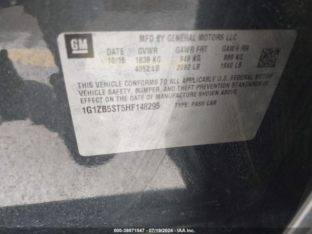 1G1ZB5ST5HF148295 Chevrolet MALIBU LS