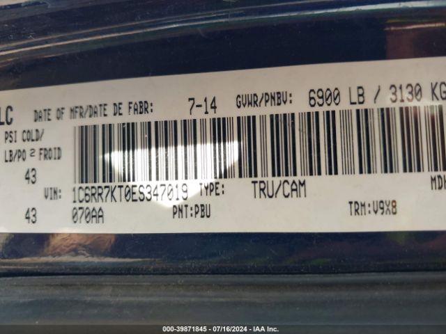 1C6RR7KT0ES347019 RAM 1500 St
