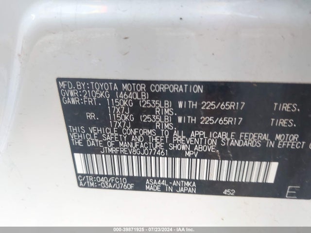 Toyota Rav4 Xle 2016 JTMRFREV8GJ077461 Image 9