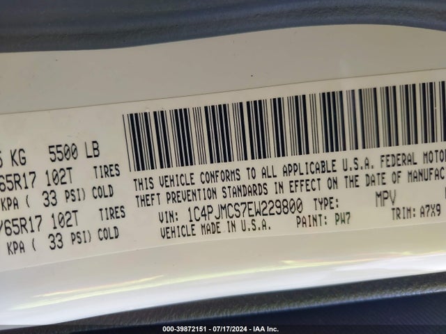Jeep Cherokee Latitude 2014 1C4PJMCS7EW229800 Image 9