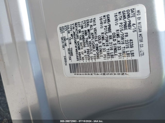 Nissan Rogue Select S 2015 JN8AS5MT4FW662495 Image 9