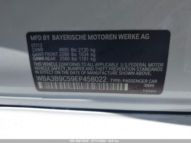 WBA3B9C59EP458022 BMW 335i Xdrive
