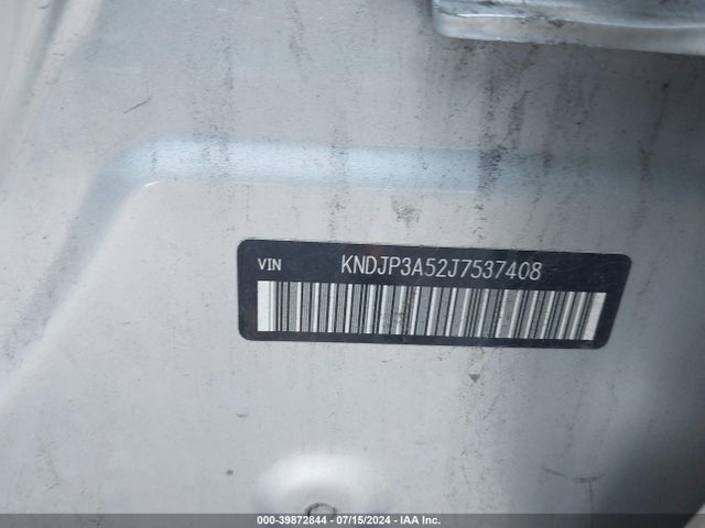 KIA SOUL + 2018 KNDJP3A52J7537408 Image 9