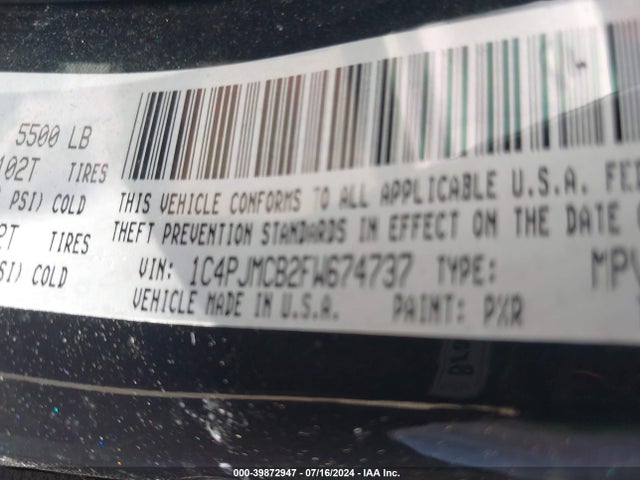 Jeep Cherokee Latitude 2015 1C4PJMCB2FW674737 Image 9
