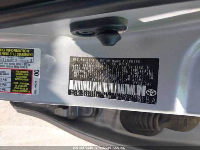 Toyota COROLLA LE 2015 5YFBURHE4FP352093 Image 9