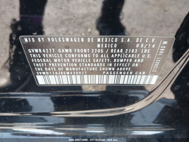 3VWD17AJ8EM438927 Volkswagen Jetta 1.8t Se