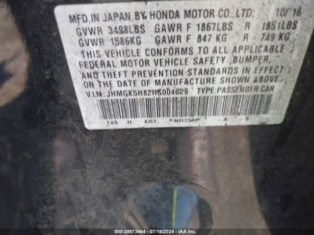 JHMGK5H82HS004629 Honda Fit Ex-l