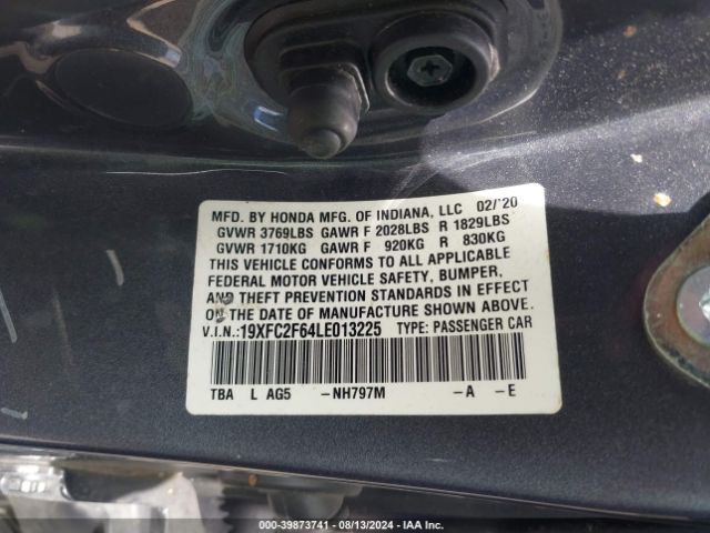 19XFC2F64LE013225 Honda Civic Lx