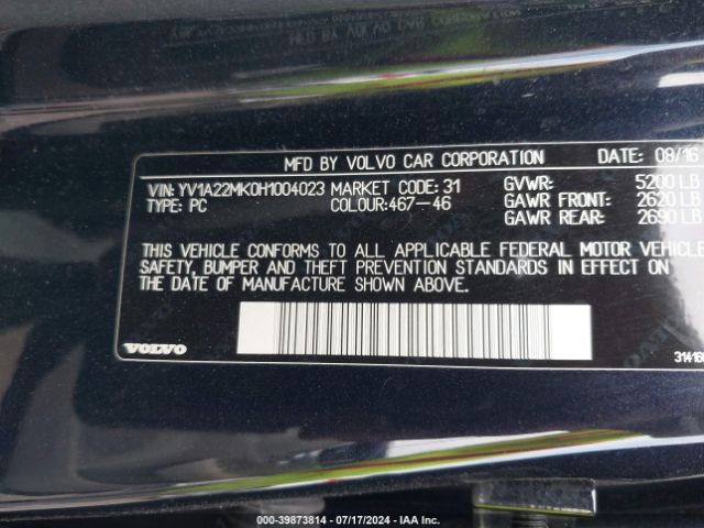 YV1A22MK0H1004023 Volvo S90 T6 Momentum