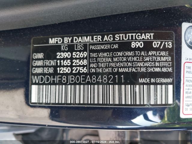 WDDHF8JB0EA848211 Mercedes-Benz E 350 4matic