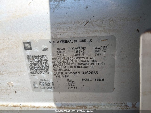 Chevrolet Traverse 2020 1GNEVKKW7LJ162055 Image 23
